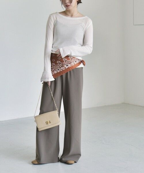 SHIPS / シップス カットソー | 《予約》quaranciel:〈手洗い可能〉ウール ミックス シアー ボートネック プルオーバー | 詳細1