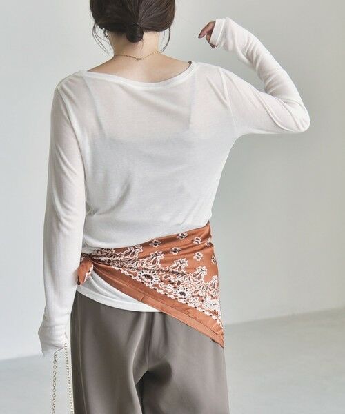 SHIPS / シップス カットソー | 《予約》quaranciel:〈手洗い可能〉ウール ミックス シアー ボートネック プルオーバー | 詳細5