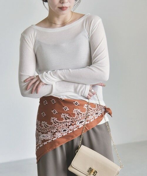 SHIPS / シップス カットソー | 《予約》quaranciel:〈手洗い可能〉ウール ミックス シアー ボートネック プルオーバー | 詳細7