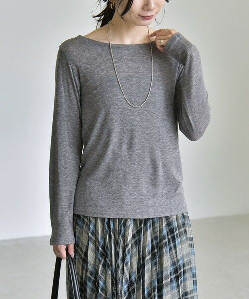 SHIPS / シップス カットソー | 《予約》quaranciel:〈手洗い可能〉ウール ミックス シアー ボートネック プルオーバー | 詳細12
