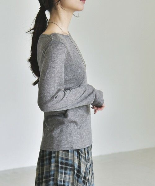 SHIPS / シップス カットソー | 《予約》quaranciel:〈手洗い可能〉ウール ミックス シアー ボートネック プルオーバー | 詳細13