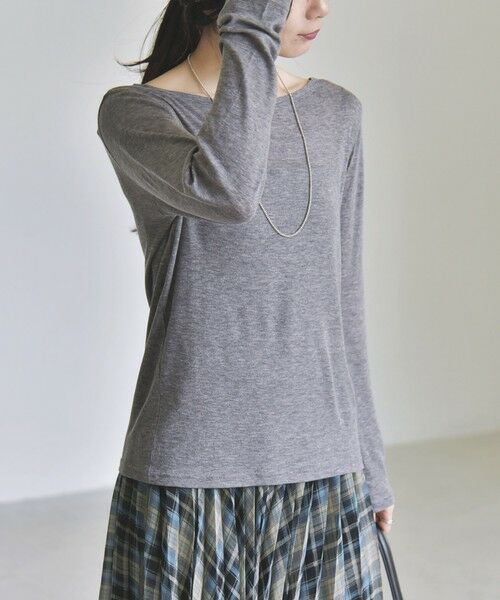 SHIPS / シップス カットソー | 《予約》quaranciel:〈手洗い可能〉ウール ミックス シアー ボートネック プルオーバー | 詳細15