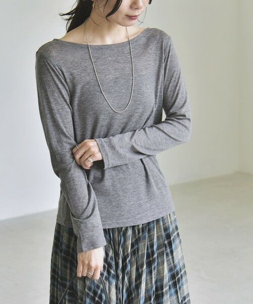 SHIPS / シップス カットソー | 《予約》quaranciel:〈手洗い可能〉ウール ミックス シアー ボートネック プルオーバー | 詳細16