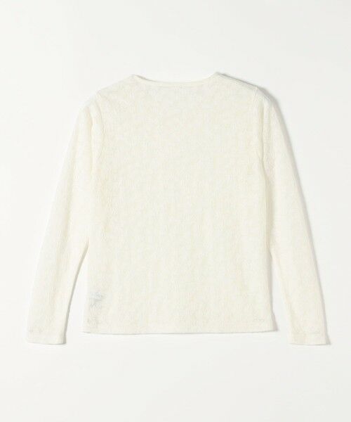 SHIPS / シップス カットソー | quaranciel:〈洗濯機可能〉シアー フラワー ジャカード コンパクト プルオーバー | 詳細12