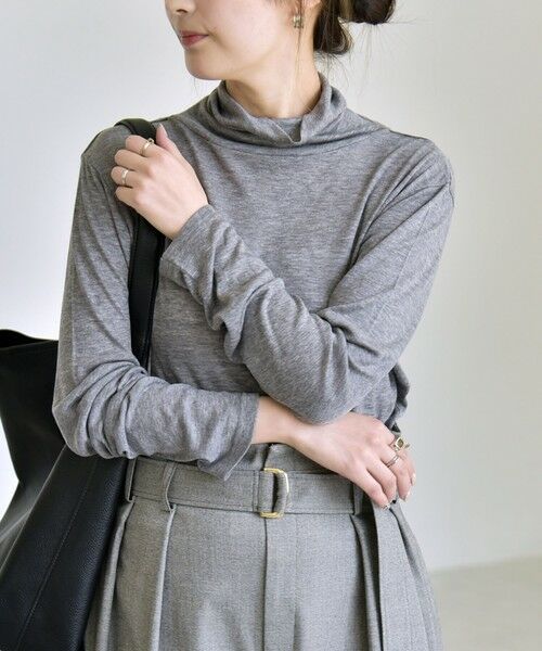 SHIPS / シップス ニット・セーター | 《予約》quaranciel:〈手洗い可能〉ウール ミックス シアー タートルネック プルオーバー | 詳細17
