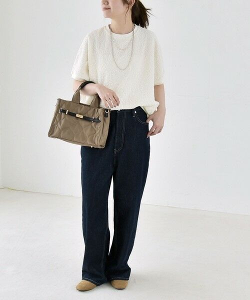 SHIPS / シップス カットソー | 《予約》quaranciel:〈洗濯機可能〉カット ジャカード フレンチスリーブ プルオーバー | 詳細1