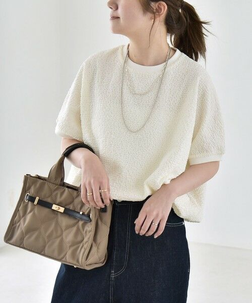 SHIPS / シップス カットソー | quaranciel:〈洗濯機可能〉カットジャカード ルーズ フレンチスリーブ プルオーバー | 詳細10