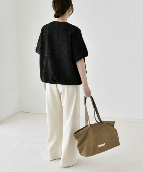 SHIPS / シップス カットソー | 《予約》quaranciel:〈洗濯機可能〉カット ジャカード フレンチスリーブ プルオーバー | 詳細12