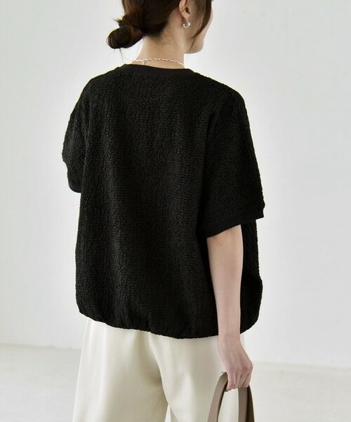 SHIPS / シップス カットソー | quaranciel:〈洗濯機可能〉カットジャカード ルーズ フレンチスリーブ プルオーバー | 詳細21