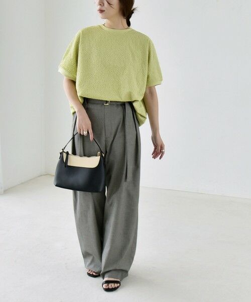 SHIPS / シップス カットソー | 《予約》quaranciel:〈洗濯機可能〉カット ジャカード フレンチスリーブ プルオーバー | 詳細21