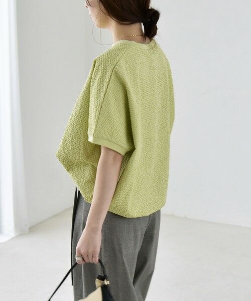 SHIPS / シップス カットソー | 《予約》quaranciel:〈洗濯機可能〉カット ジャカード フレンチスリーブ プルオーバー | 詳細25