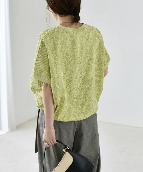 SHIPS / シップス カットソー | 《予約》quaranciel:〈洗濯機可能〉カット ジャカード フレンチスリーブ プルオーバー | 詳細26