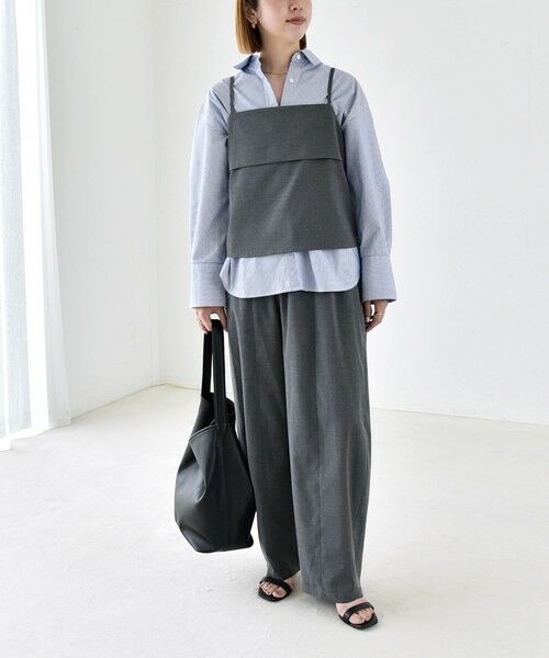 SHIPS / シップス その他パンツ | 《予約》quaranciel:〈洗濯機可能〉ウールライク ピンタック イージー バレル パンツ | 詳細1