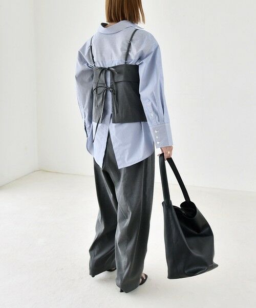 SHIPS / シップス その他パンツ | 《予約》quaranciel:〈洗濯機可能〉ウールライク ピンタック イージー バレル パンツ | 詳細2