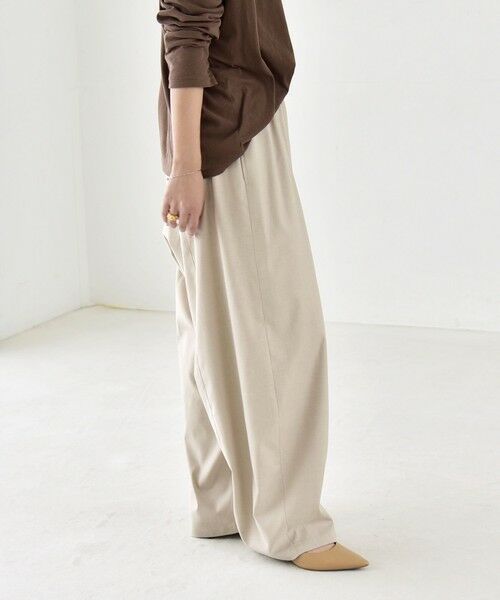 SHIPS / シップス その他パンツ | 《予約》quaranciel:〈洗濯機可能〉ウールライク ピンタック イージー バレル パンツ | 詳細17