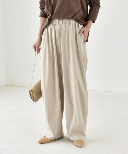 SHIPS / シップス その他パンツ | 《予約》quaranciel:〈洗濯機可能〉ウールライク ピンタック イージー バレル パンツ | 詳細22