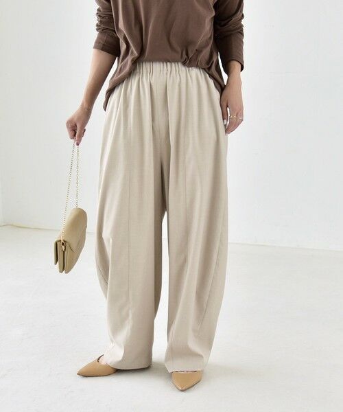 SHIPS / シップス その他パンツ | 《予約》quaranciel:〈洗濯機可能〉ウールライク ピンタック イージー バレル パンツ | 詳細23