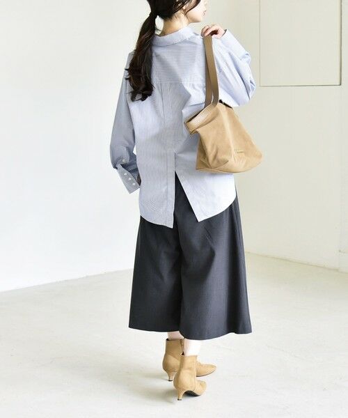 SHIPS / シップス ショート・ハーフ・半端丈パンツ | 《予約》quaranciel:〈洗濯機可能〉Aライン ワイド ハーフ キュロット パンツ | 詳細17