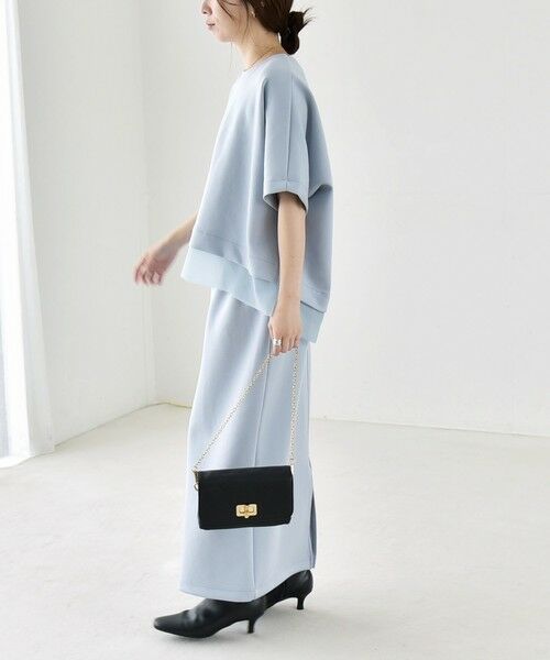 SHIPS / シップス ロング・マキシ丈ワンピース | 《予約》quaranciel:〈洗濯機可能〉裾デザイン プルオーバー & Iライン スカート セットアップ | 詳細23