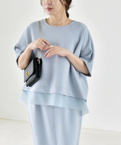 SHIPS / シップス ロング・マキシ丈ワンピース | 《予約》quaranciel:〈洗濯機可能〉裾デザイン プルオーバー & Iライン スカート セットアップ | 詳細30