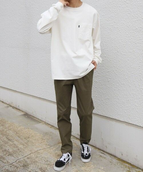 SHIPS / シップス Tシャツ | 【WEB限定】SHIPS any:〈撥水加工〉リラックス ナイロンポケット クルーネック Tシャツ(ロンT)◆ | 詳細1