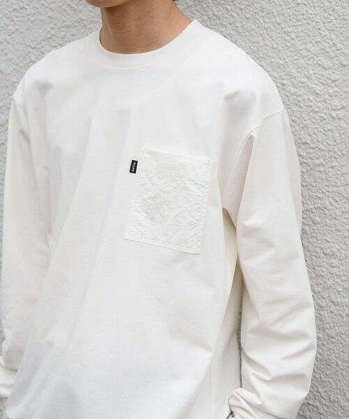 SHIPS / シップス Tシャツ | 【WEB限定】SHIPS any:〈撥水加工〉リラックス ナイロンポケット クルーネック Tシャツ(ロンT)◆ | 詳細6