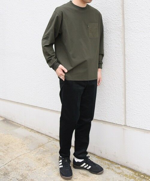 SHIPS / シップス Tシャツ | 【WEB限定】SHIPS any:〈撥水加工〉リラックス ナイロンポケット クルーネック Tシャツ(ロンT)◆ | 詳細10