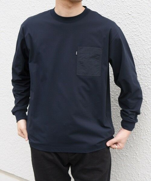 SHIPS / シップス Tシャツ | 【WEB限定】SHIPS any:〈撥水加工〉リラックス ナイロンポケット クルーネック Tシャツ(ロンT)◆ | 詳細22