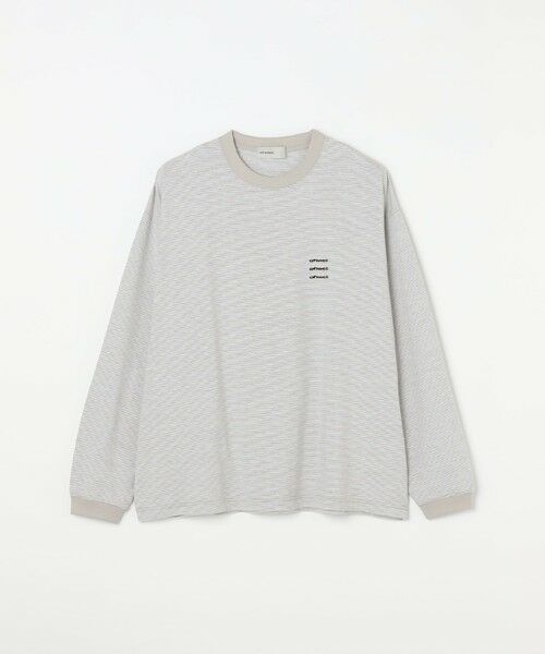 SHIPS / シップス Tシャツ | 【SHIPS any別注】ohwell: ワンポイント ロゴ 刺繍 ボーダー リンガー Tシャツ(ロンT)◆ | 詳細6