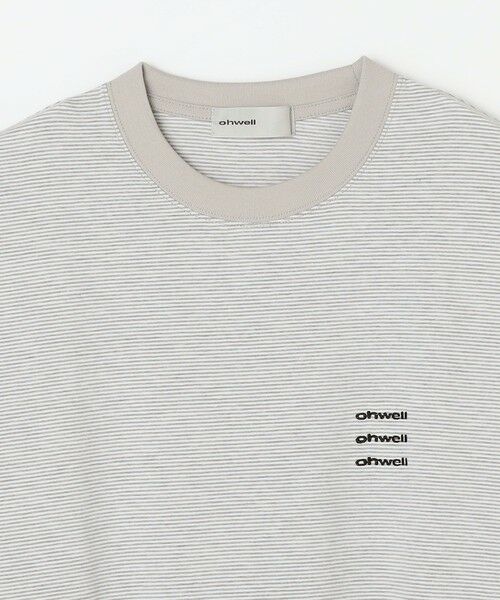 SHIPS / シップス Tシャツ | 【SHIPS any別注】ohwell: ワンポイント ロゴ 刺繍 ボーダー リンガー Tシャツ(ロンT)◆ | 詳細7