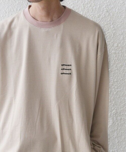 SHIPS / シップス Tシャツ | 【SHIPS any別注】ohwell: ワンポイント ロゴ 刺繍 ボーダー リンガー Tシャツ(ロンT)◆ | 詳細17
