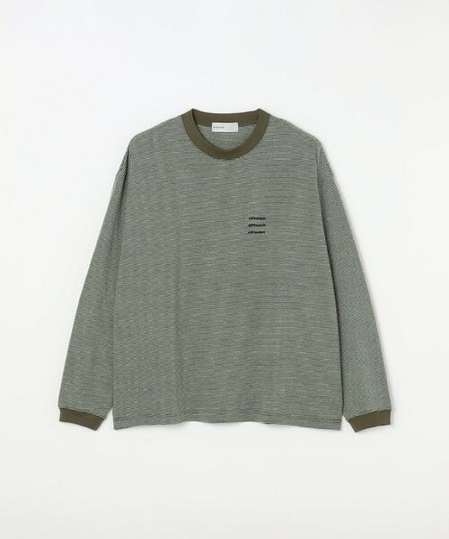SHIPS / シップス Tシャツ | 【SHIPS any別注】ohwell: ワンポイント ロゴ 刺繍 ボーダー リンガー Tシャツ(ロンT)◆ | 詳細26