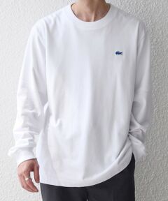 【SHIPS any別注】LACOSTE: ワンポイント ピケ クルーネック Tシャツ 26AW (ロンT)◆