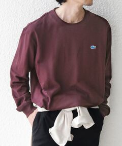 SHIPS / シップス Tシャツ | 【SHIPS any別注】LACOSTE: ワンポイント ピケ クルーネック Tシャツ 26AW (ロンT)◆