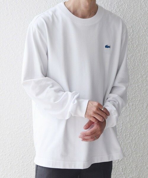 SHIPS / シップス Tシャツ | 【SHIPS any別注】LACOSTE: ワンポイント ピケ クルーネック Tシャツ 26AW (ロンT)◆ | 詳細5