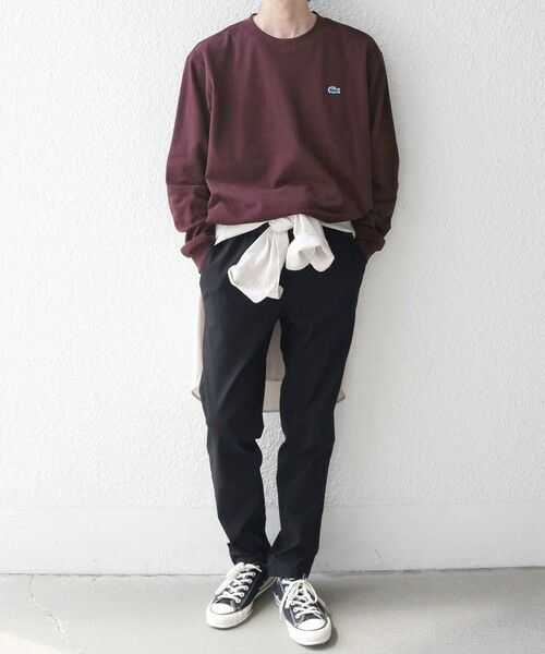 SHIPS / シップス Tシャツ | 【SHIPS any別注】LACOSTE: ワンポイント ピケ クルーネック Tシャツ 26AW (ロンT)◆ | 詳細13
