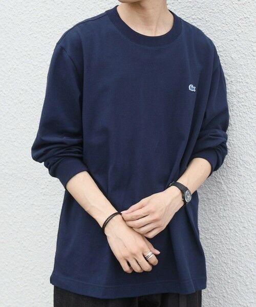 SHIPS / シップス Tシャツ | 【SHIPS any別注】LACOSTE: ワンポイント ピケ クルーネック Tシャツ 26AW (ロンT)◆ | 詳細22