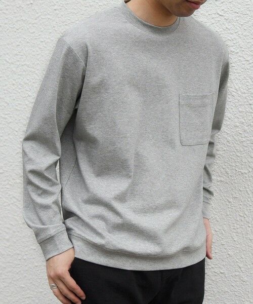 SHIPS / シップス Tシャツ | SHIPS any:〈接触冷感/UVカット〉ソフト スムース リラックス ポケット Tシャツ(ロンT)◆ | 詳細12