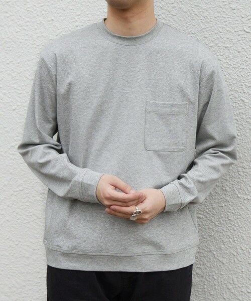 SHIPS / シップス Tシャツ | SHIPS any:〈接触冷感/UVカット〉ソフト スムース リラックス ポケット Tシャツ(ロンT)◆ | 詳細10
