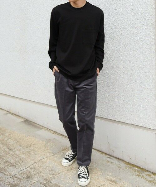 SHIPS / シップス Tシャツ | SHIPS any:〈接触冷感/UVカット〉ソフト スムース リラックス ポケット Tシャツ(ロンT)◆ | 詳細19