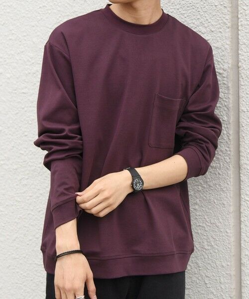 SHIPS / シップス Tシャツ | SHIPS any:〈接触冷感/UVカット〉ソフト スムース リラックス ポケット Tシャツ(ロンT)◆ | 詳細28