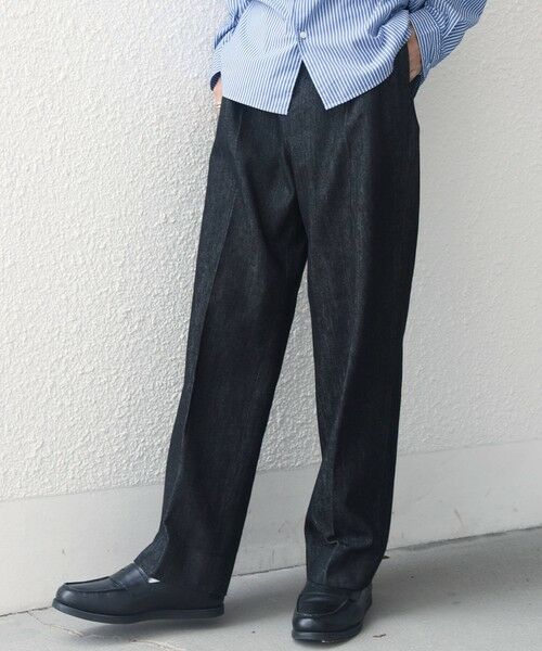 SHIPS / シップス デニムパンツ | SHIPS any:〈洗濯機可能〉ステイカラー デニムライク リラックス パンツ(セットアップ対応)◆（チャコールグレー）