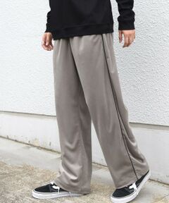 SHIPS / シップス その他パンツ | SHIPS any:〈洗濯機可能〉ポリエステルベロア サイド ライン フリーサイズ リラックス イージー パンツ◆