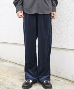 SHIPS / シップス その他パンツ | SHIPS any:〈洗濯機可能〉ポリエステルベロア サイド ライン フリーサイズ リラックス イージー パンツ◆