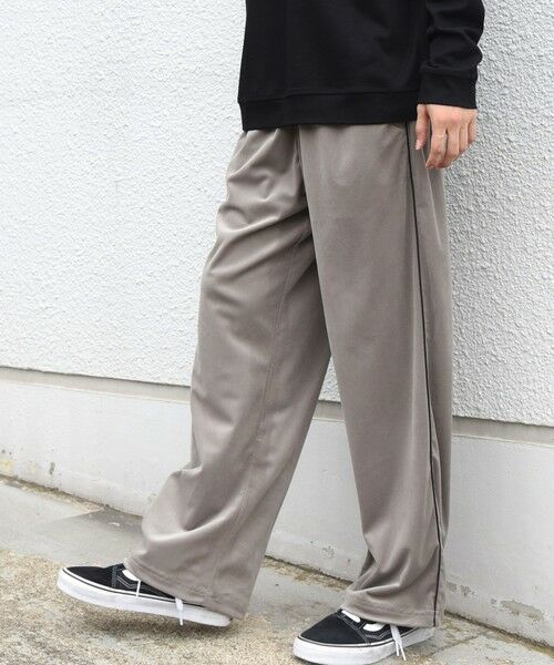 SHIPS / シップス その他パンツ | SHIPS any:〈洗濯機可能〉ポリエステルベロア サイド ライン フリーサイズ リラックス イージー パンツ◆ | 詳細4