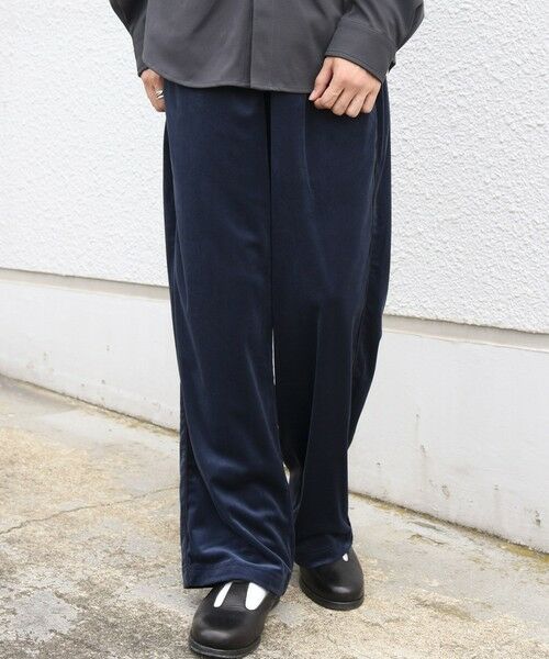 SHIPS / シップス その他パンツ | SHIPS any:〈洗濯機可能〉ポリエステルベロア サイド ライン フリーサイズ リラックス イージー パンツ◆ | 詳細24