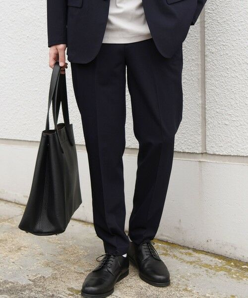 SHIPS / シップス その他パンツ | SHIPS any:〈手洗い可能〉ウール混 クリース アンクル テーパード イージーパンツ(セットアップ対応)◆(ネイビー)