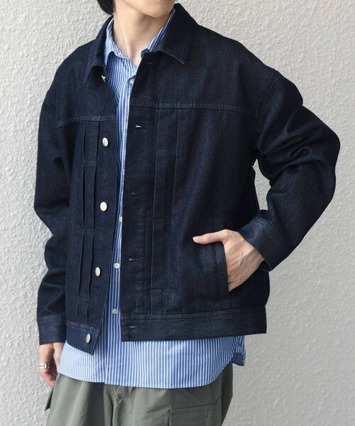 SHIPS / シップス ブルゾン | SHIPS any:〈洗濯機可能〉ステイカラー デニムライク リラックス ブルゾン(セットアップ対応)◆ | 詳細13