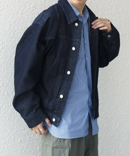 SHIPS / シップス ブルゾン | SHIPS any:〈洗濯機可能〉ステイカラー デニムライク リラックス ブルゾン(セットアップ対応)◆ | 詳細14