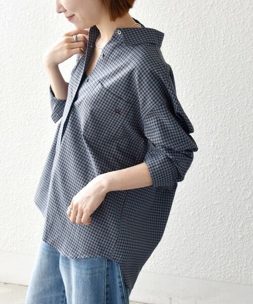 SHIPS / シップス シャツ・ブラウス | 《予約》SHIPS any:〈洗濯機可能〉REFABRISH レギュラー チェック 刺繍 シャツ | 詳細19